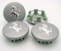 360モデナ用ホイールバッチセット（Silver grey with aluminium horse）