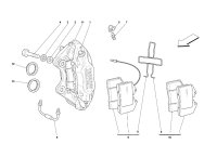 001 （左）フロント・キャリパー・ユニット・パッド付（キャリパー・ブレンボ（BREMBO)）/355（5.2 Motronic）