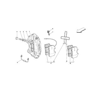 画像: 001 パッド（ブレンボ・BREMBO）付・(左）・フロント・キャリパー・ユニット/348（2.7 Motronic）