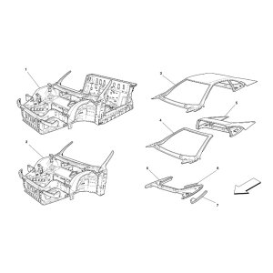画像: 001 フロント＆セントラル・パート・コンプリート・フレーム/355（5.2 Motronic）