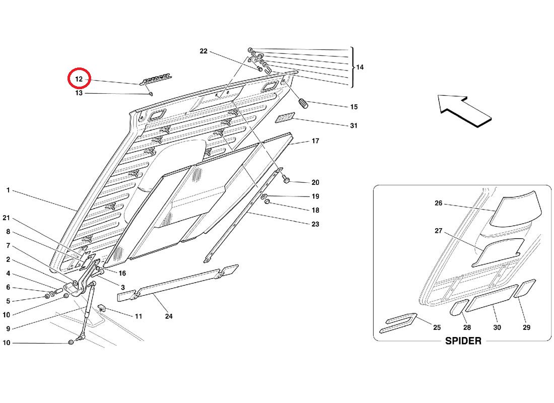 画像: “FERRARI”マーク　リアエンブレム（430・360・355・348）